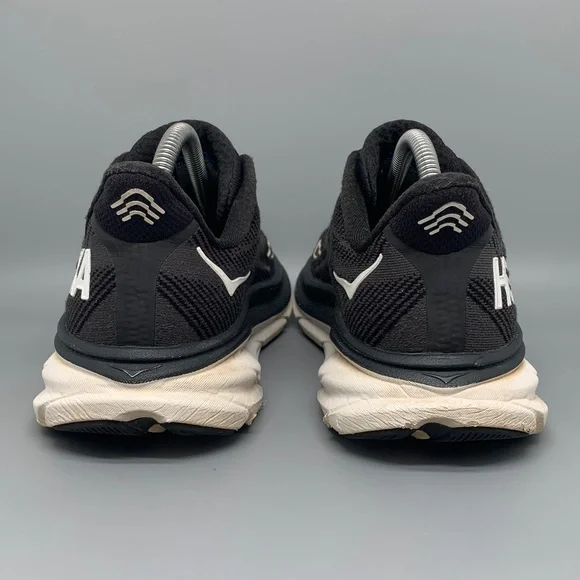 Hoka One Clifton 9 Black White Running Shoes Women’s Sz 8.5 - Picture 3 of 10